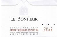 Le Bonheur, Prima (W.O. Simonsberg Stellenbosch)