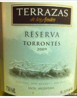 Terrazas de los Andes Reserva Torrontés