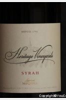 Laurent Miquel, Heritage Vineyards Syrah