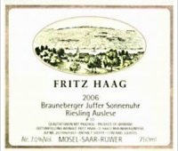 Fritz Haag - Brauneberger Juffer Sonnenuhr Riesling Auslese