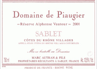 Domaine de Piaugier - Réserve Alphonse Vautour